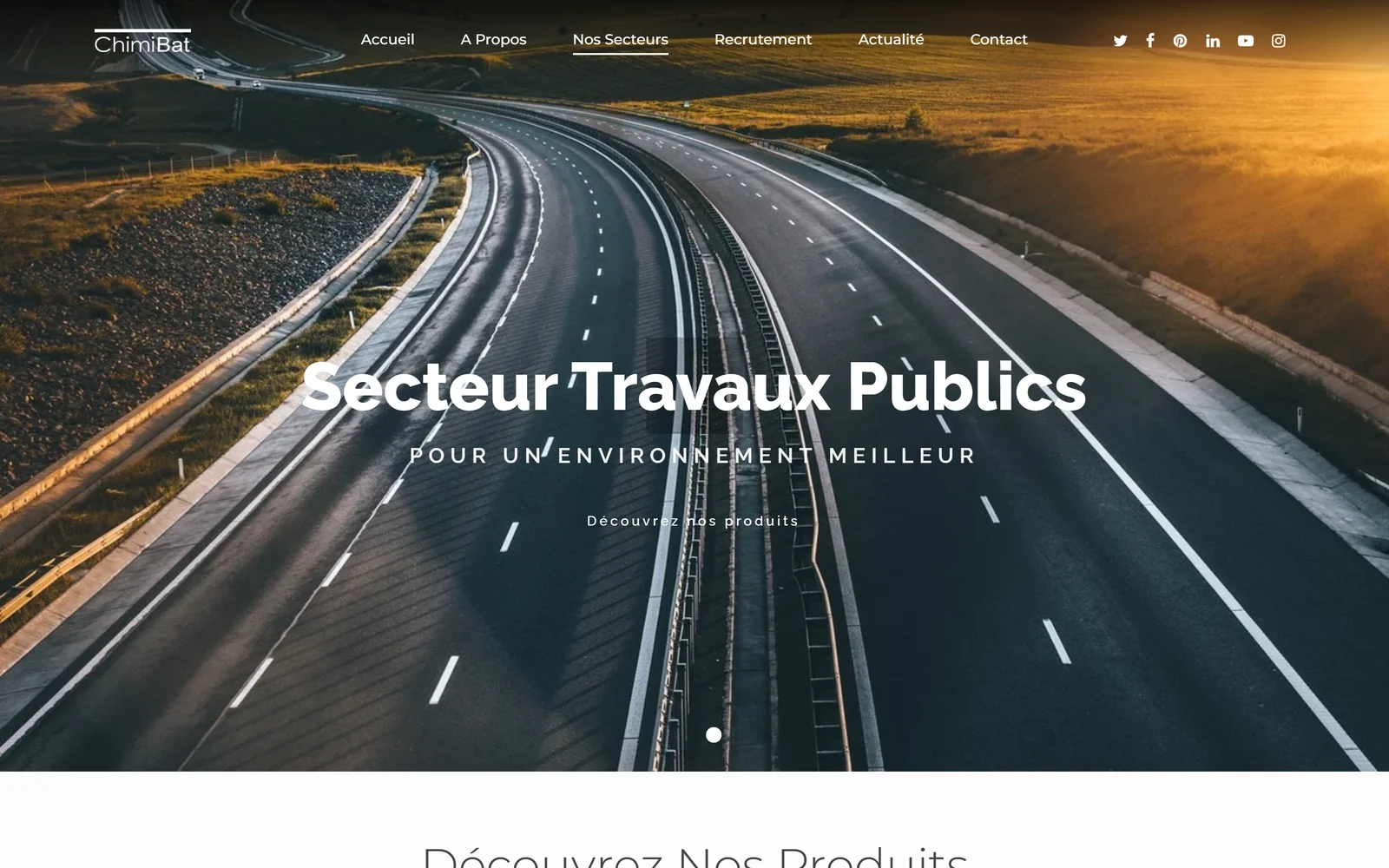 Page Secteur Travaux Publics du site Chimibat