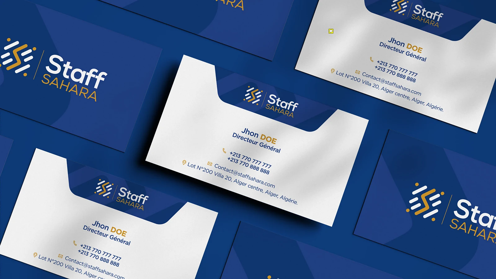 Cartes de visite Staff Sahara
