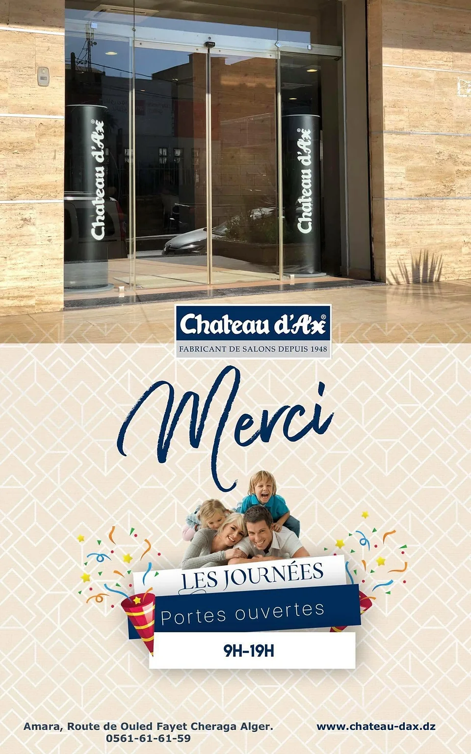 Affiche Château d’Ax « Merci »